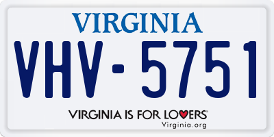 VA license plate VHV5751