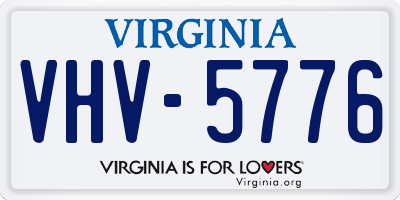VA license plate VHV5776