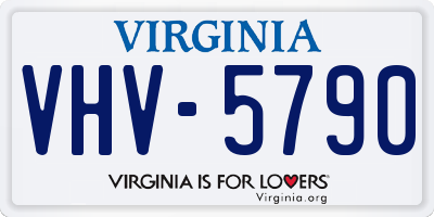 VA license plate VHV5790