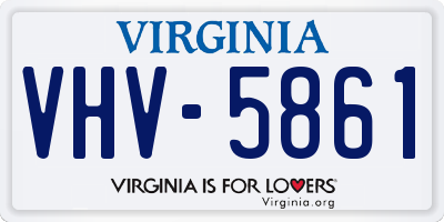 VA license plate VHV5861