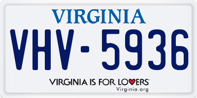 VA license plate VHV5936