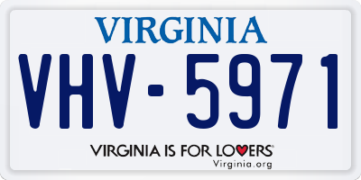 VA license plate VHV5971