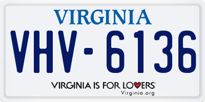VA license plate VHV6136