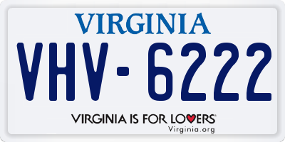 VA license plate VHV6222
