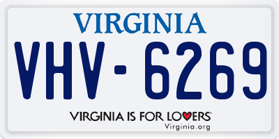 VA license plate VHV6269