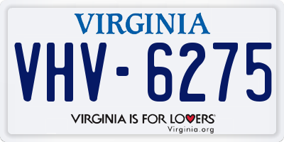 VA license plate VHV6275