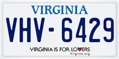 VA license plate VHV6429