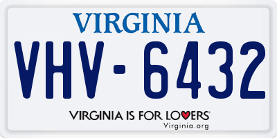 VA license plate VHV6432