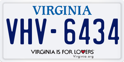 VA license plate VHV6434