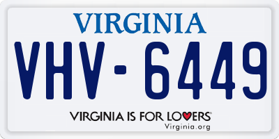 VA license plate VHV6449