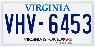 VA license plate VHV6453