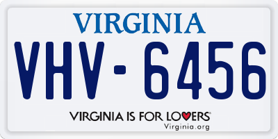 VA license plate VHV6456