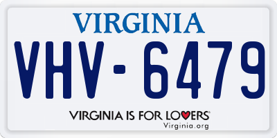 VA license plate VHV6479