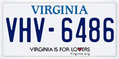 VA license plate VHV6486