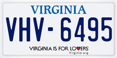VA license plate VHV6495