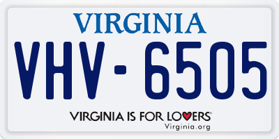 VA license plate VHV6505