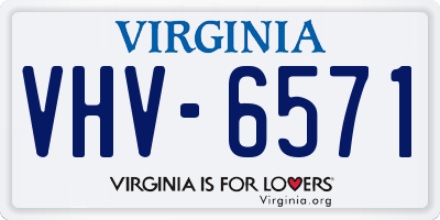 VA license plate VHV6571