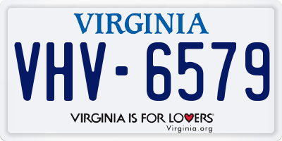 VA license plate VHV6579