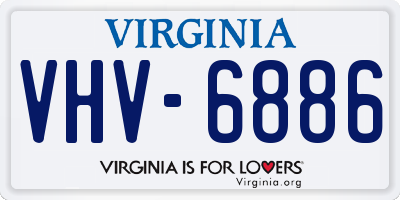 VA license plate VHV6886