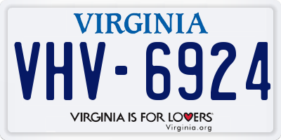 VA license plate VHV6924