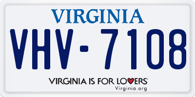 VA license plate VHV7108
