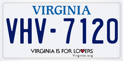 VA license plate VHV7120