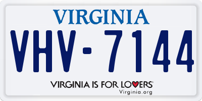 VA license plate VHV7144