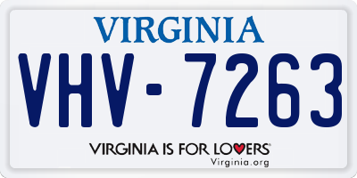 VA license plate VHV7263