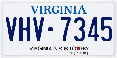 VA license plate VHV7345