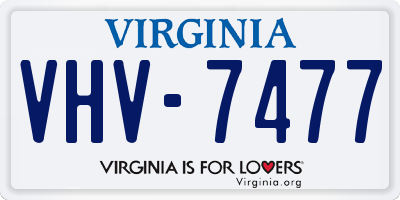 VA license plate VHV7477