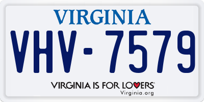 VA license plate VHV7579