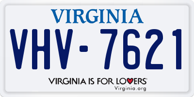 VA license plate VHV7621