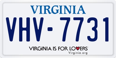 VA license plate VHV7731