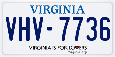 VA license plate VHV7736