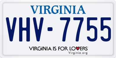 VA license plate VHV7755