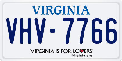 VA license plate VHV7766