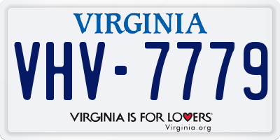 VA license plate VHV7779