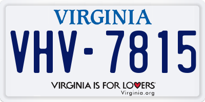 VA license plate VHV7815
