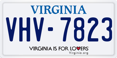 VA license plate VHV7823