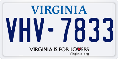 VA license plate VHV7833