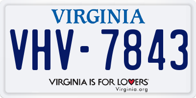 VA license plate VHV7843