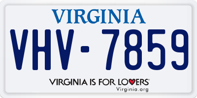 VA license plate VHV7859