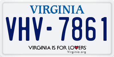 VA license plate VHV7861