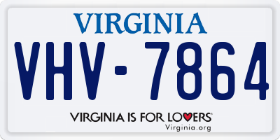 VA license plate VHV7864