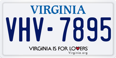 VA license plate VHV7895