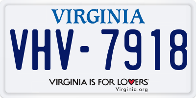 VA license plate VHV7918