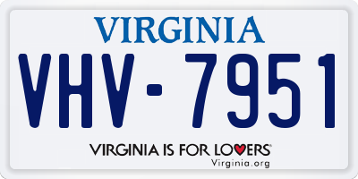 VA license plate VHV7951