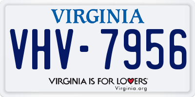 VA license plate VHV7956