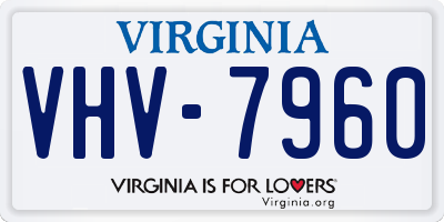VA license plate VHV7960