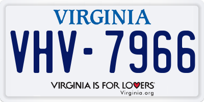 VA license plate VHV7966